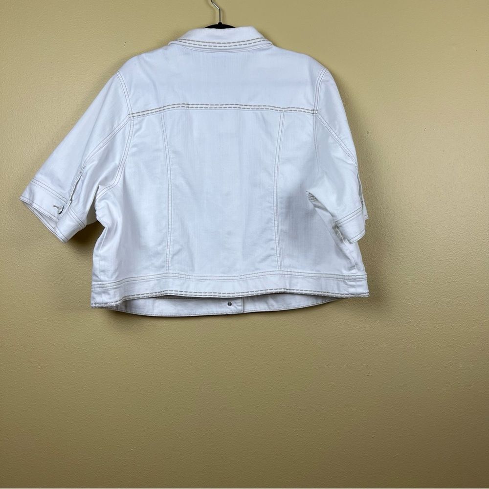 Lane Bryant Jacket Denim White Size 26 - Picture 2 of 5
